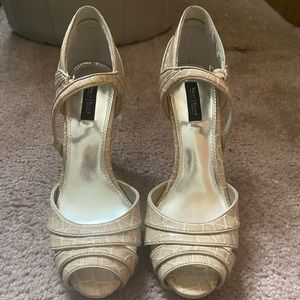 White House Black Market tan heels